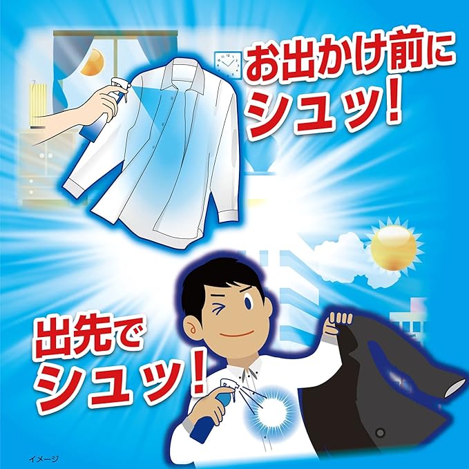 LOTTE Shirt Cool Strong Just Spray on Clothing, Cool Feeling Spray that Keeps You Cool When You Sweat 3.4 fl oz (100 ml)
