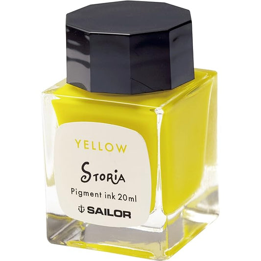 Sailor Fountain Pen, Pigment Bottle Ink, Storia, 0.7 fl oz (20 ml), Red 131006230 (yellow)