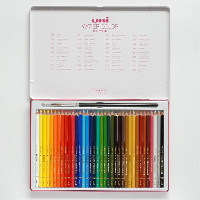 Uni Mitsubishi Pencil Watercolor Pencil Uni Watercolor 36 Colors UWC36C