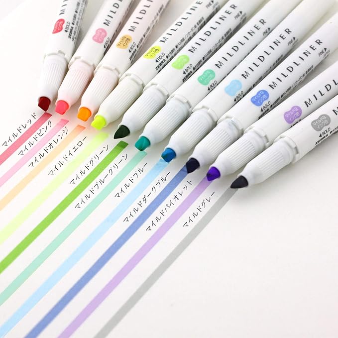 Zebra Wkt7-10C Highlighter,10 Colors,Multi-coloured
