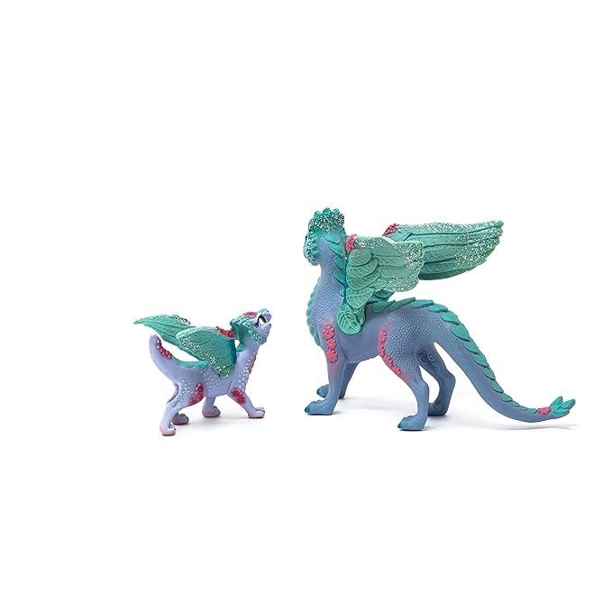 SchleIch Bayala, 2-Piece Playset, Dragon Toys for Girls and Boys 5-12 Years Old, Flower Dragon and Baby