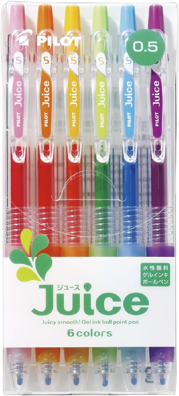 Pilot Juice Gel Ink Pen-0.5 mm-6 Color Standard