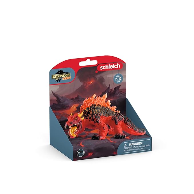 Schleich Eldrador Creatures 70156 Magmawaran - Realistic Mythical Fantasy Monster Action Figure, Dangerous Magma Giant Lizard with Realistic Details, Figures from 7 Years