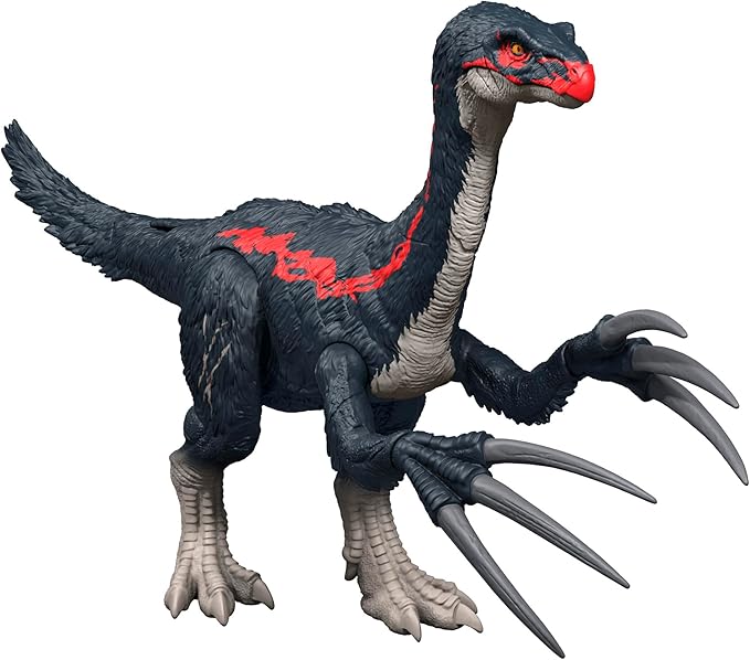 Mattel Jurassic World JCG16 Battle Action! Terizinosaurus Children's Figure, Dinosaur Toy, Total Length: Approx. 16.5 inches (42 cm), 4 Years Old and Up Green