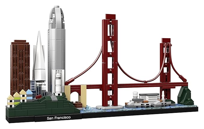 LEGO Architecture San Francisco Building Blocks for Kids (565 Pcs) 21043,Multicolor