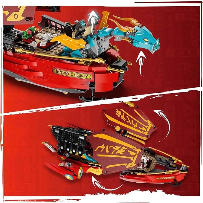 LEGO Ninjago Destiny'S Bounty Race Against Time 71797 Building Toy Set (1,739 Pcs),Multicolor