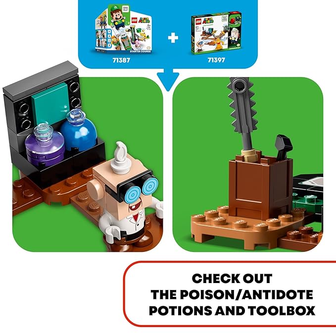 LEGO Super Mario Luigi'S Mansion Lab And Poltergust Expansion Set 71397 Building Kit For Kids Aged 6 And Up (179 Pieces)|Multicolor