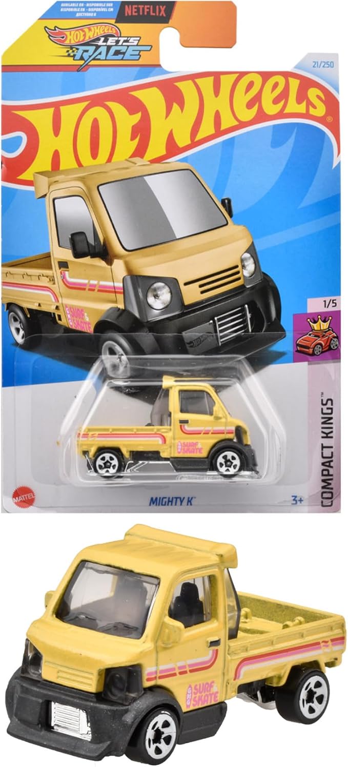 Hot Wheels HXR00 Basic Car Mighty K Vehicle Toy Mini Car 3 Years Old and Up Yellow