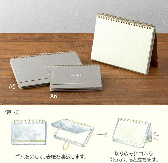 Midori 13805006 Notebook, A6 Plus Stand, Unruled