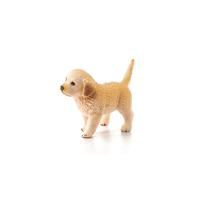 Schleich Puppy Golden Retriever Toy Figure, Gold