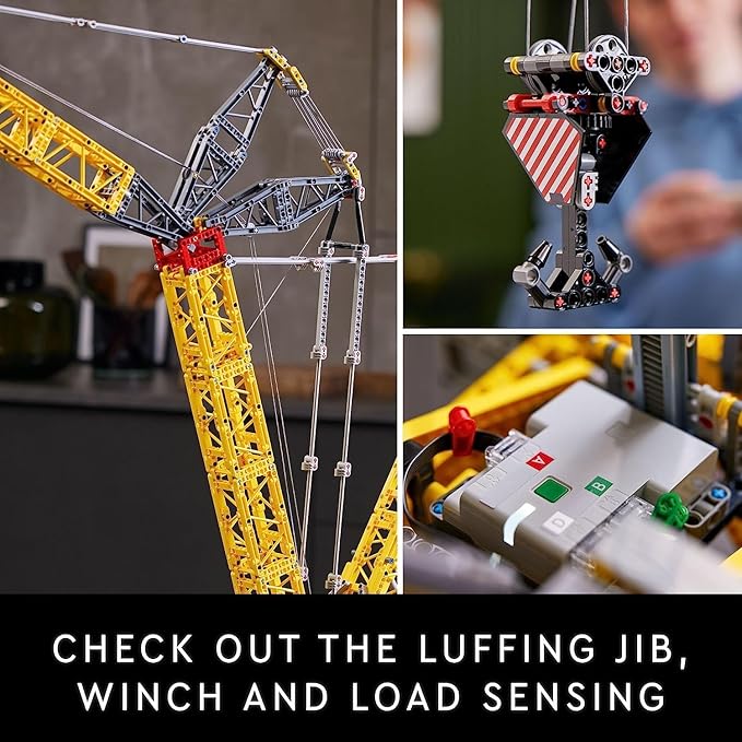 Lego Technic Lie'bherr Crawler Crane LR 13000 42146 Advanced Building Kit for Adults, Build and Display a Rewarding Project, Model Crane with Incredible Details Including Winch System and Luffing Jib