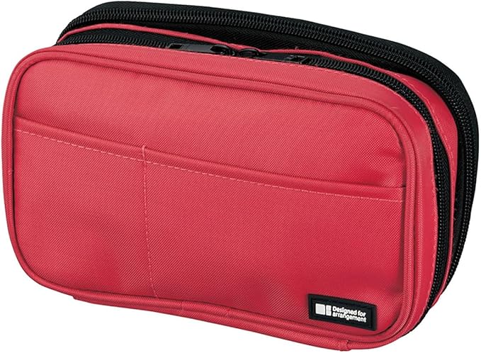Lihit Lab A7555-4 Pen Case, Book Type, Double, Orange