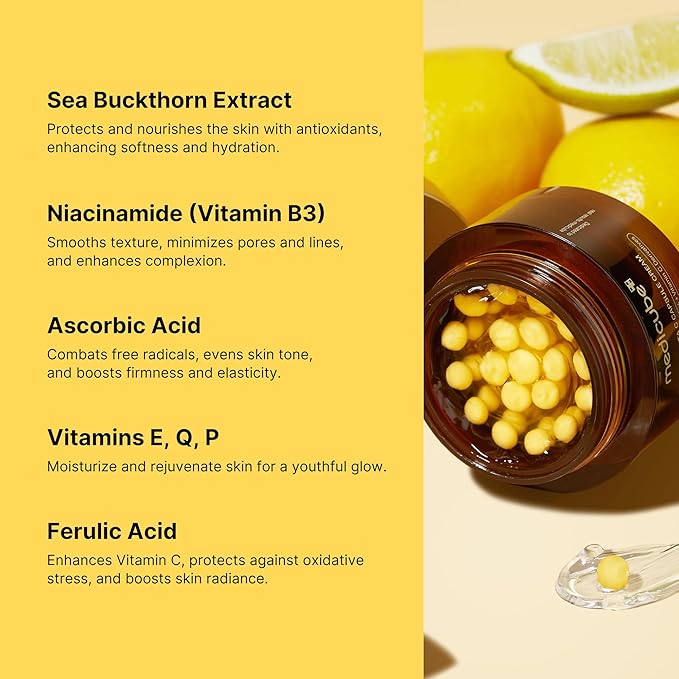 Medicube Deep Vitamin C Golden Boba Capsule Face Moisturizer - Liposome Capsules For Wrinkles, Skin Radiance - Transparent Gel for Glow Hydration - Korean Skin Care 1.94 oz