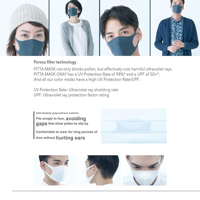 Pitta Mask GRAY 3 sheets (set of 2)