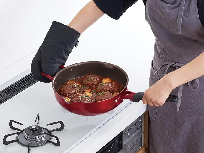 Thermos Mitten Pot Holder Black Kitchen Tool KT-M001 BK
