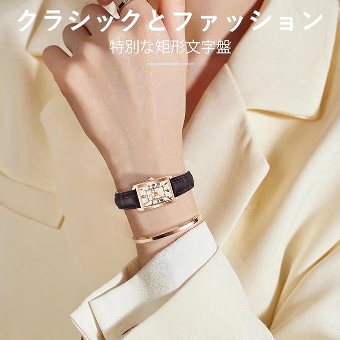 Women's Analog Display, Quartz, Face Watch, Leather Strap, Slim, Stylish, Waterproof, Square Watch, Simple, Women's, Popular, Casual, Fashion, Business, Work, Everyday Work, Girlfriend, Daughter,