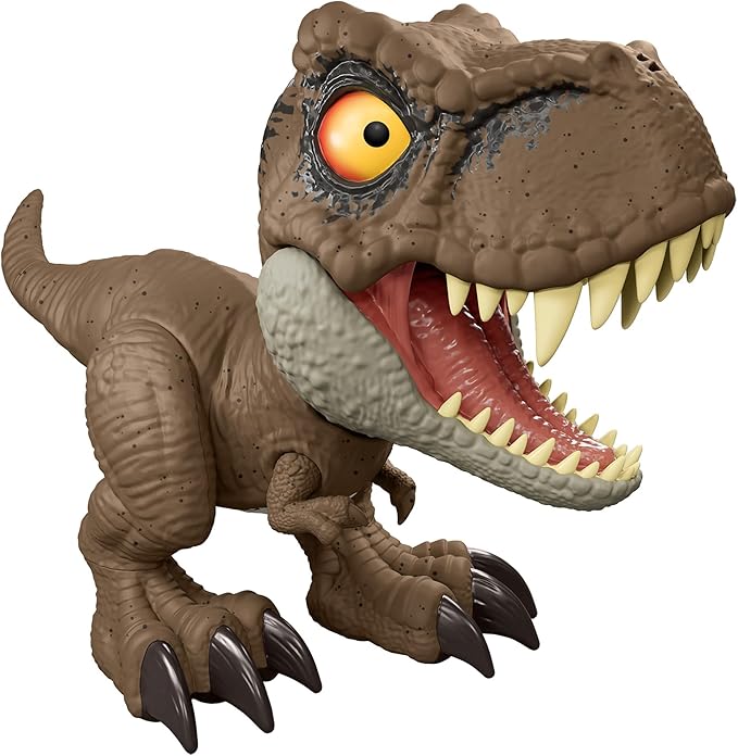 Mattel Jurassic World Jurassic World Messenger Mission! Baby T-Rex Children's Figure, Dinosaur, Toy, Total Length: Approx. 8.1 inches (20.5 cm), 4 Years Old and Up Brown JCW01