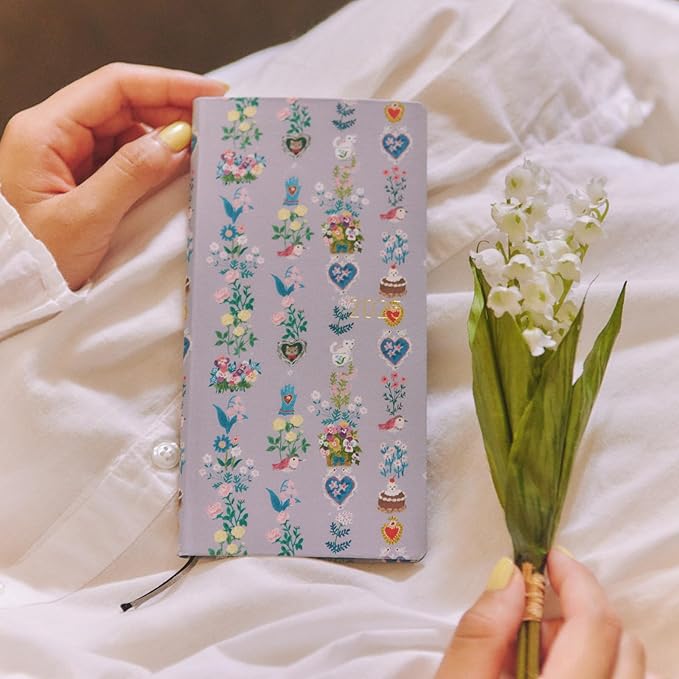 Hobonichi 2025 Weeks, Yumi Kitagishi/Nice Wallpaper, Beginning in January, Weekly Notebook, Weekly Left, Slim Vertical