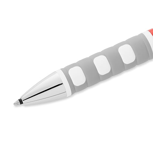 Rotring 1904451 Tikky 3-in-1 Mechanical Pencil/Ballpoint Pen/Highlighting Pen, 0.5 mm, White Barrel, Black & Red Ink