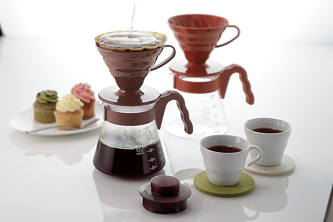 Hario V60 Pour Over Coffee Starter Kit, Size 02, Brown