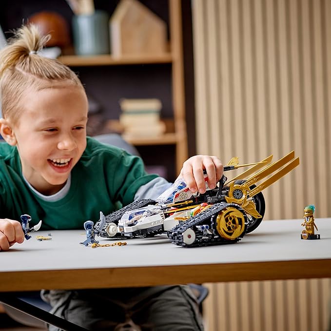 LEGO Ninjago Legacy Ultra Sonic Raider 71739 Building Kit with a Motorcycle, Plane and Collectible Minifigures; New 2021 (725 Pieces) Multicolor