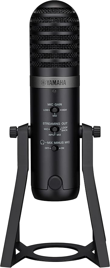 Yamaha AG01 B Live Streaming Microphone with Integrated Microphone USB Microphone Black