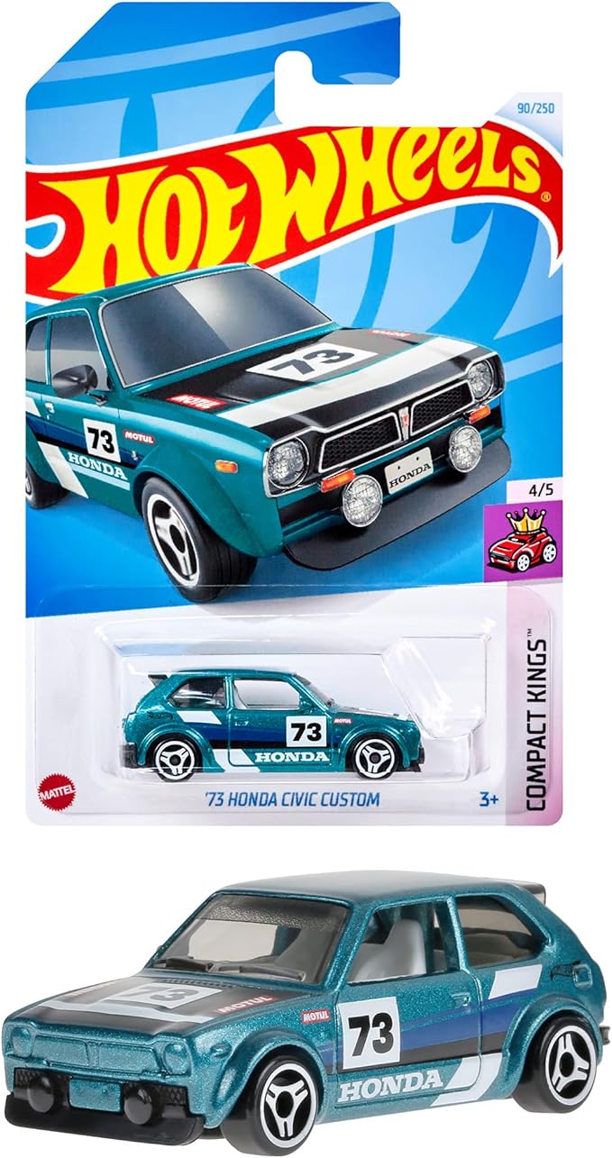Hot Wheels HXR19 Basic Car '73 Honda Civic Custom Vehicle Toy Mini Car 3 Years Old Green
