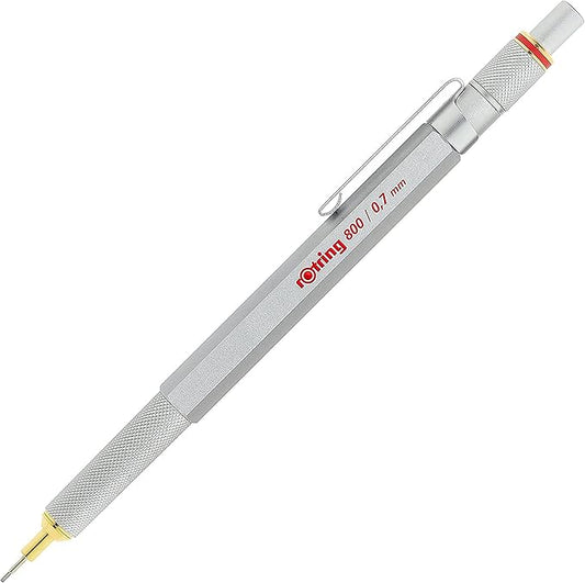 Rotring 800 Retractable 0.7mm Mechanical Pencil - Silver
