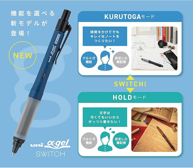 Uni M51009GG1P.18 Mitsubishi Pencil Mechanical Pencil Alpha Gel Switch 0.5 Dark Olive