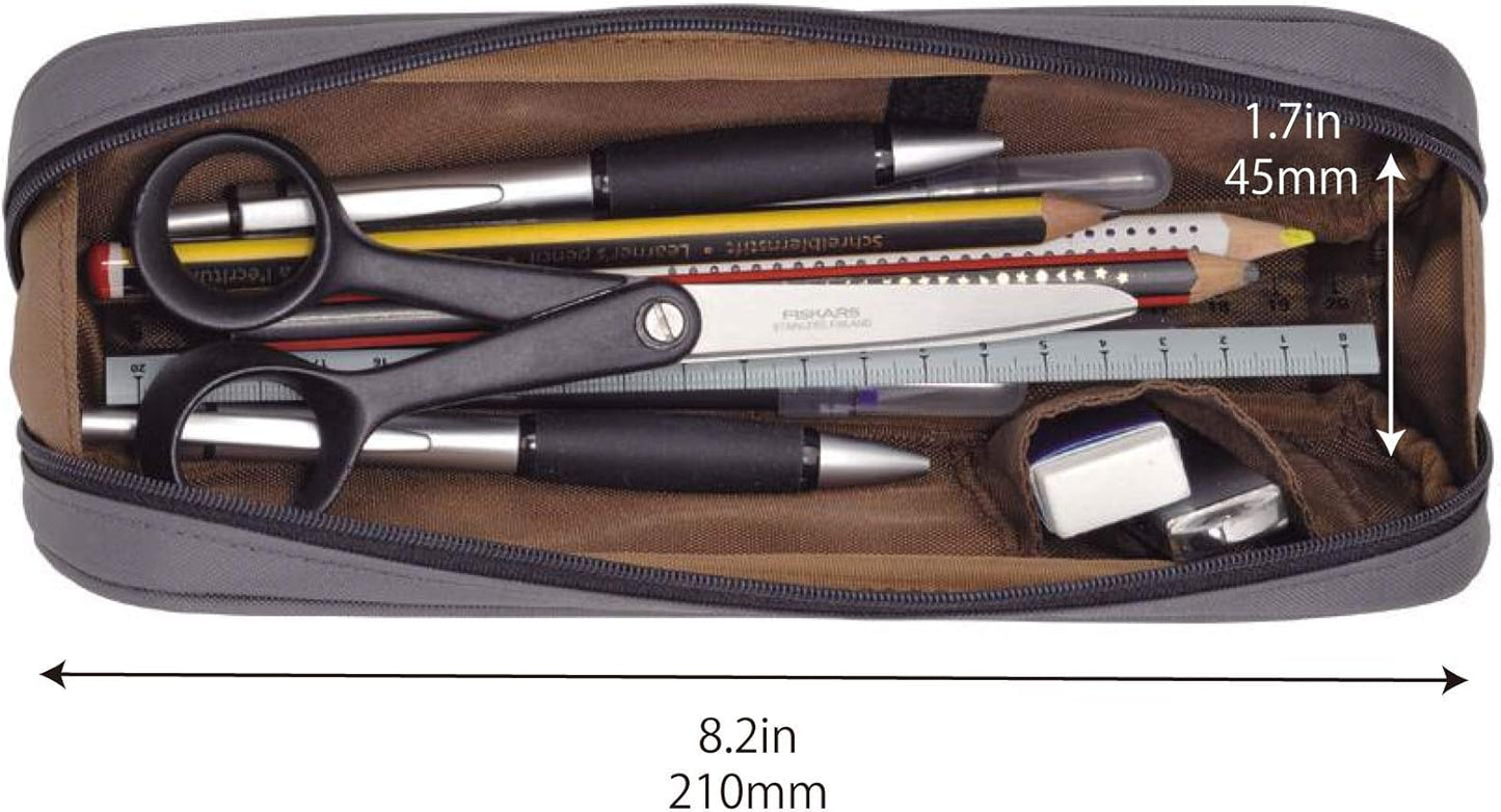 Lihit Lab A7552-24 Pen Case, 2-Way Type, Black