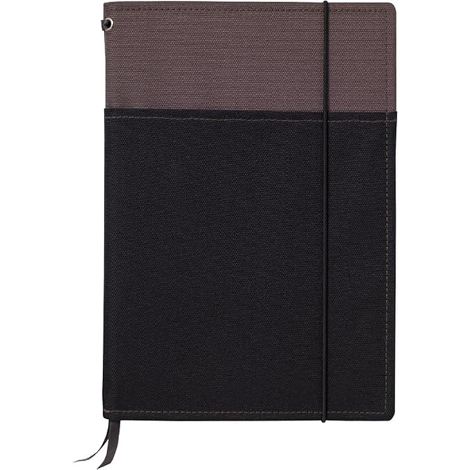 Kokuyo Systemic Note Notebook with Cover - A5, 40 Sheets (Grey/Black)