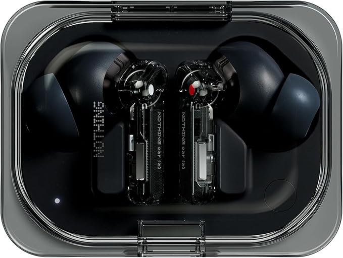Nothing Wireless Earphones (a) Noise Cancelling/ChatGPT Compatible/Bluetooth/Up to 40.5 Hours of Use/Lightweight/Outsound Capture/High Resolution(Black)