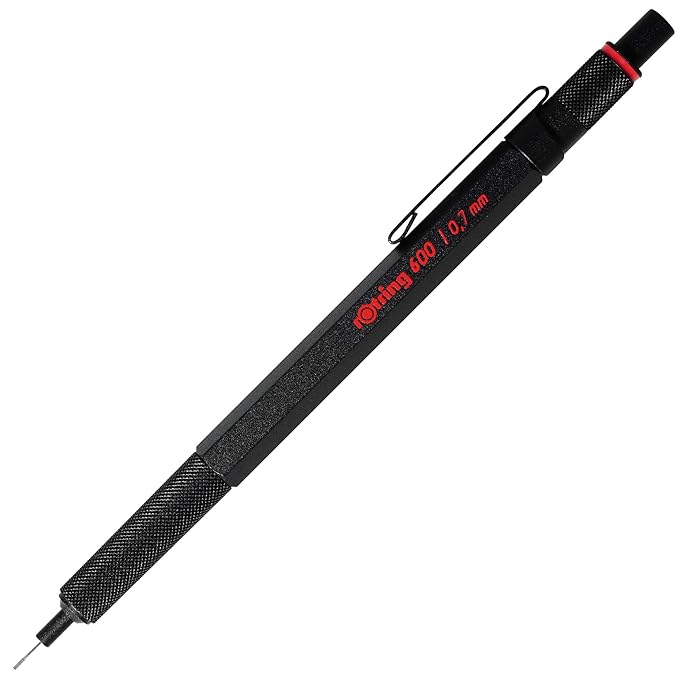 Rotring 600 Series Mechanical Pencil, 0.7mm, Black Body (502607