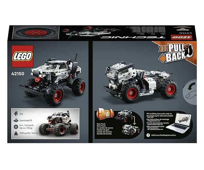 LEGO Technic Monster Jam Monster Mutt Dalmatian 42150 Building Toy Set (244 Pcs),Multicolor