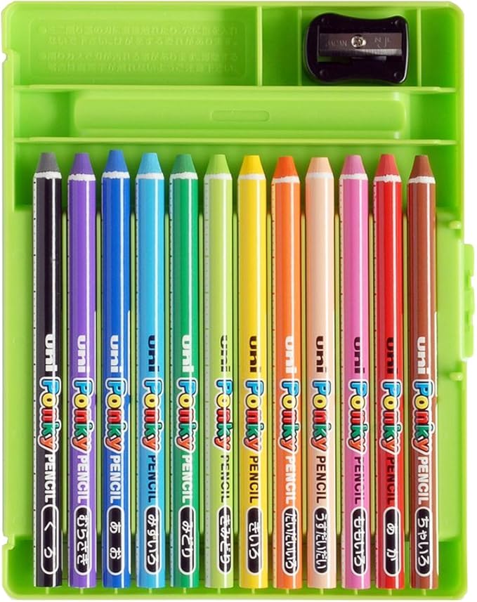 Uni Mitsubishi Pencil Colored Pencils Ponky Pencils for Children 12 Colors K800PK12CLT