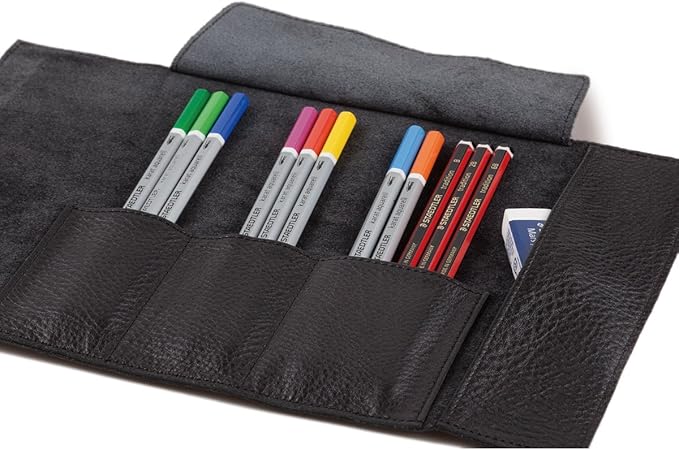 Staedtler Leather Pen Case, Black