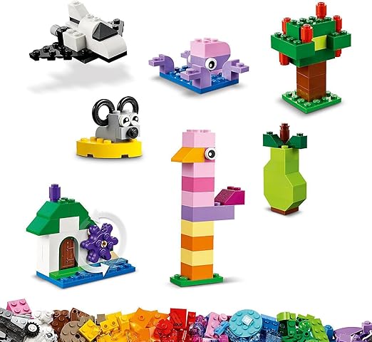 LEGO 11016 Classic Creative Building Block Bricks Box Large Set With Space Shuttle For Preschool Kids 4+,Multicolor