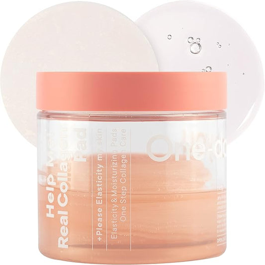 One-Day's You Help Me! + Real Collagen Pads, Toner Pads, Lotion Wiping Pads, Skin Care, Exfoliating Care, Pore Care, Toner, Official Japanese Product