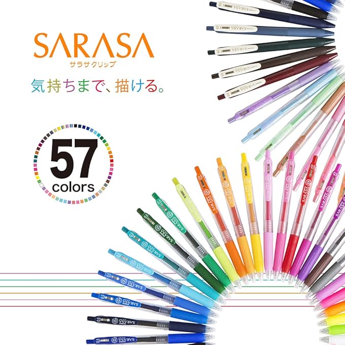 Zebra Sarasa Clip 0.5, 5 Color Set (JJ15-5CA)