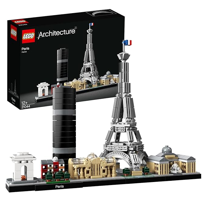 LEGO Architecture Paris Building Blocks for Kids (649 Pcs) 21044, Multicolor