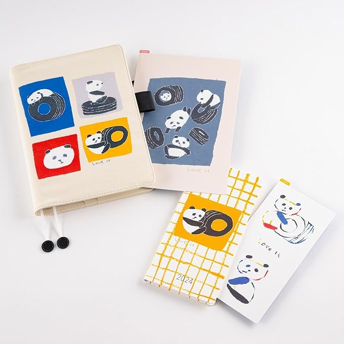 Hobonichi Kitamuragi/Almost no Hini, Love it (Panda), For Cousin Size, Notebook Accessory