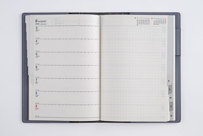 Takahashi 2026 Notebook, B6, Weekly Charme 7, Card Gray No. 357 (Begins January 2026)