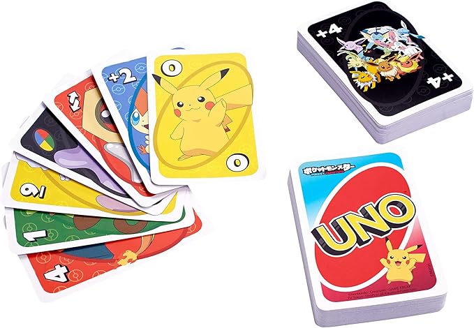 MATTEL UNO GNH17 Pokemon Special Rule Card with Snorlax and Greninja (English Language not Guaranteed)