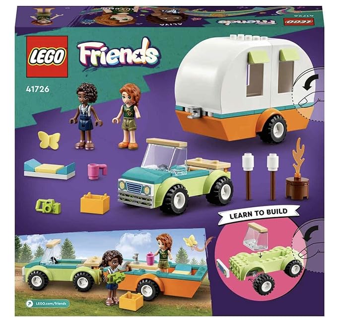 LEGO Friends Holiday Camping Trip 41726 Building Toy Set (87 Pieces), Multi Color