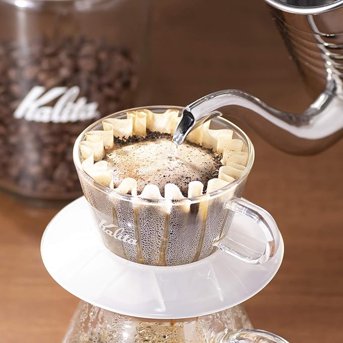 Kalita Wave Series KWF-155 #22211 Coffee Filters, White, Serves 1-2 People, 50 Filters/Box