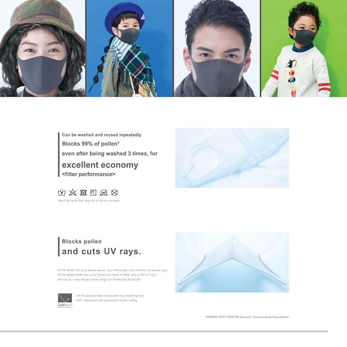 Pitta Mask GRAY 3 sheets (set of 2)