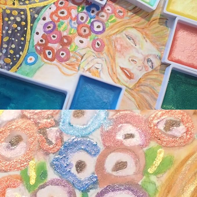 Kuretake MC20/24V/NW2A Painting, Face Aesthetic, Metallic Colors, 24 Colors