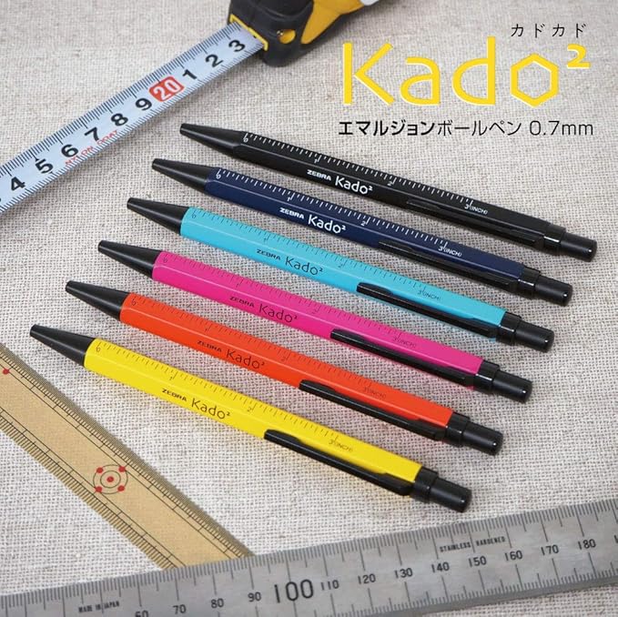 Zebra Emulsion Ballpoint Pen "Kadokado" 0.7mm, Navy Body (BA104-NV)