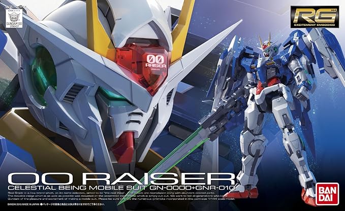 Bandai Hobby Real Grade 1/144-Scale 00 Raiser "Gundam 00" Action Figure