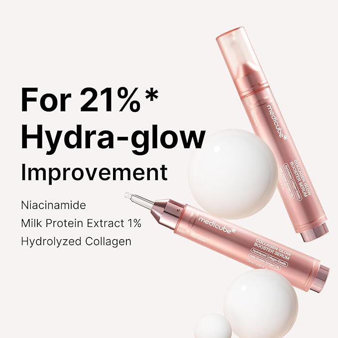 Medicube Collagen Glow Booster Serum, Purunto Collagen, Collagen Blended, Vibrant Skin, Ultra Dry Skin Serum,UNBOX JAPAN EXCLUSIVE